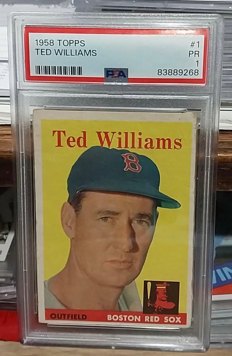 DaCardShop's tweet image. Random post tonight from a trusted friend of mine!

He’s selling this 1958 Topps PSA 1 Ted Williams. 

Looking for $85 shipped on it. 

Let me know if you’re interested and I can have him send it to you!