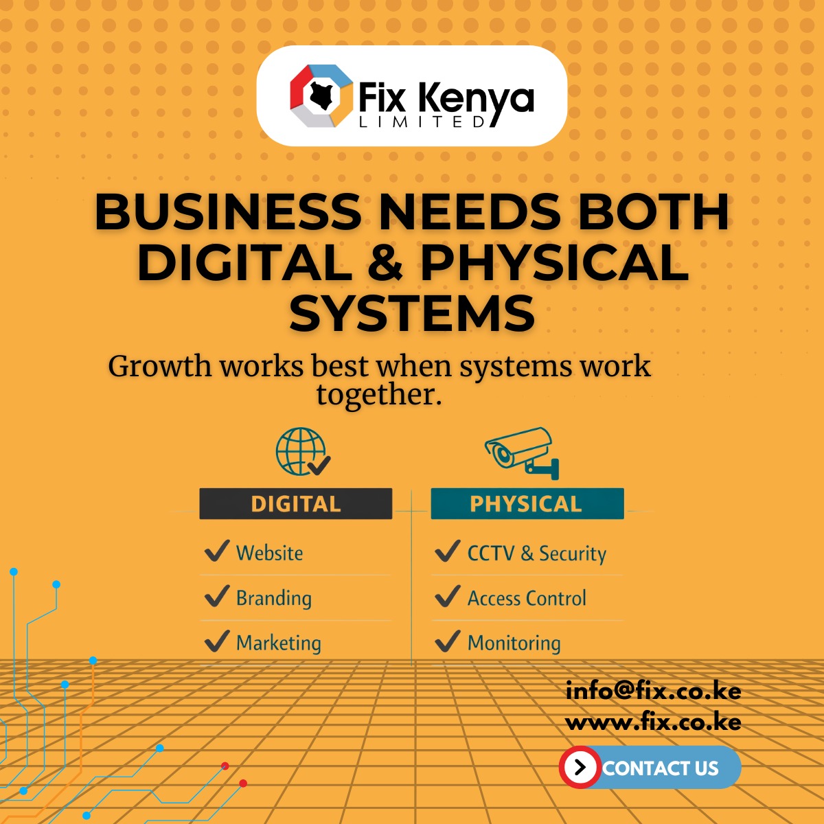 FixKenya's tweet image. New year. New systems.
If your business is still running on outdated websites, weak branding, or zero security, 2026 is your reset button.
From web design to CCTV installation, we help businesses build smart, secure, and scalable systems.

 #BusnessSystems #CCTVSecurity