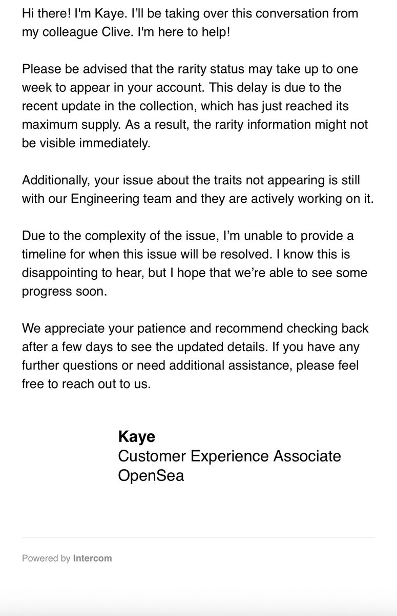 <a href="/opensea/">OpenSea</a> support said it will cost week no way less ( about ranks and rarity issues ) !!