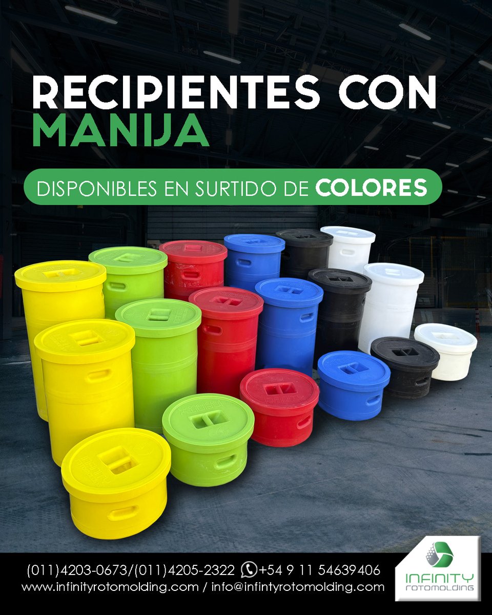 INFINITY_ARGEN's tweet photo. 📍RECIPIENTES CON MANIJA

👉Apto para contacto con Alimentos, productos químicos y farmacéuticos solidos o líquidos!
💪Totalmente irrompibles!!!

✍️Consultanos... Estamos para asesorarte...😉
#infinityrotomolding
#industriasargentinas #tanquealmacenamiento #argentina https://t.co/TzvCEgH8ye