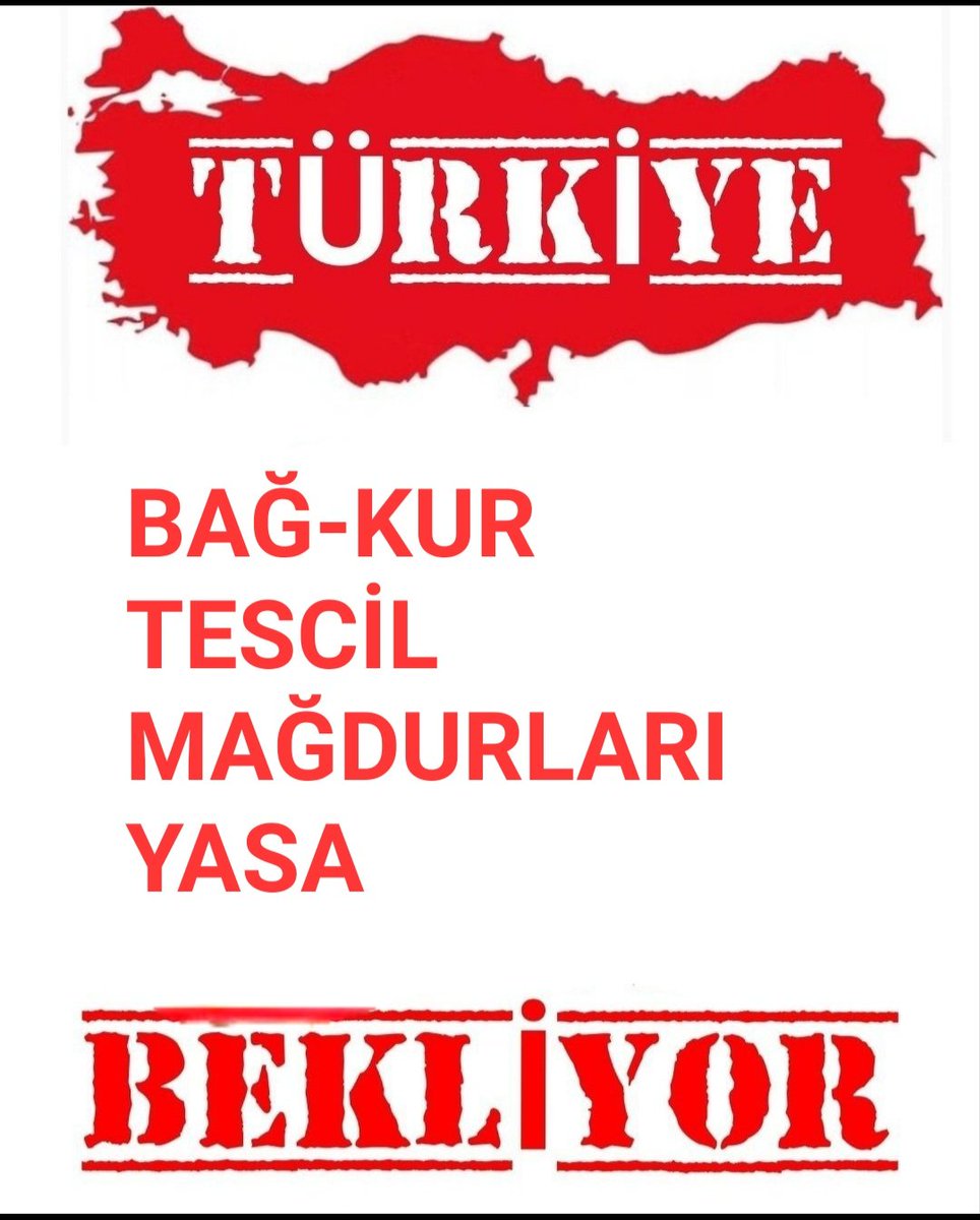 <a href="/KYS38KYS38/">Mehmet Yılmaz 🇹🇷 🇹🇷🇹🇷</a> <a href="/Sesim60/">@Sesim60</a> <a href="/melih_meric/">Melih Meriç</a> 🚪#Kapıyı_Aç <a href="/Akparti/">AK Parti</a>! #BağkurTescilMağdurları için Anayasa 10-60, Bağ-Kur 1479/26 hak der! 💔
Esnafın alın terini zengine yedirme!
#BağkurKısmiİhya ile hakları ver! 🇹🇷
<a href="/MHP_Bilgi/">MHP</a> <a href="/herkesicinCHP/">CHP 🇹🇷</a> #BağkurSSKEşitGün
<a href="/RTErdogan/">Recep Tayyip Erdoğan</a>
<a href="/TBMMresmi/">TBMM</a>
<a href="/HMBakanligi/">T.C. Hazine ve Maliye Bakanlığı</a>
<a href="/tcailesosyal/">T.C. Aile ve Sosyal Hizmetler Bakanlığı</a>
<a href="/vedatbilgn/">Vedat Bilgin</a>