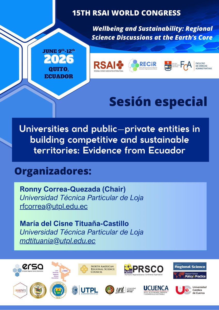 Red Ecuatoriana de Ciencia Regional tweet media