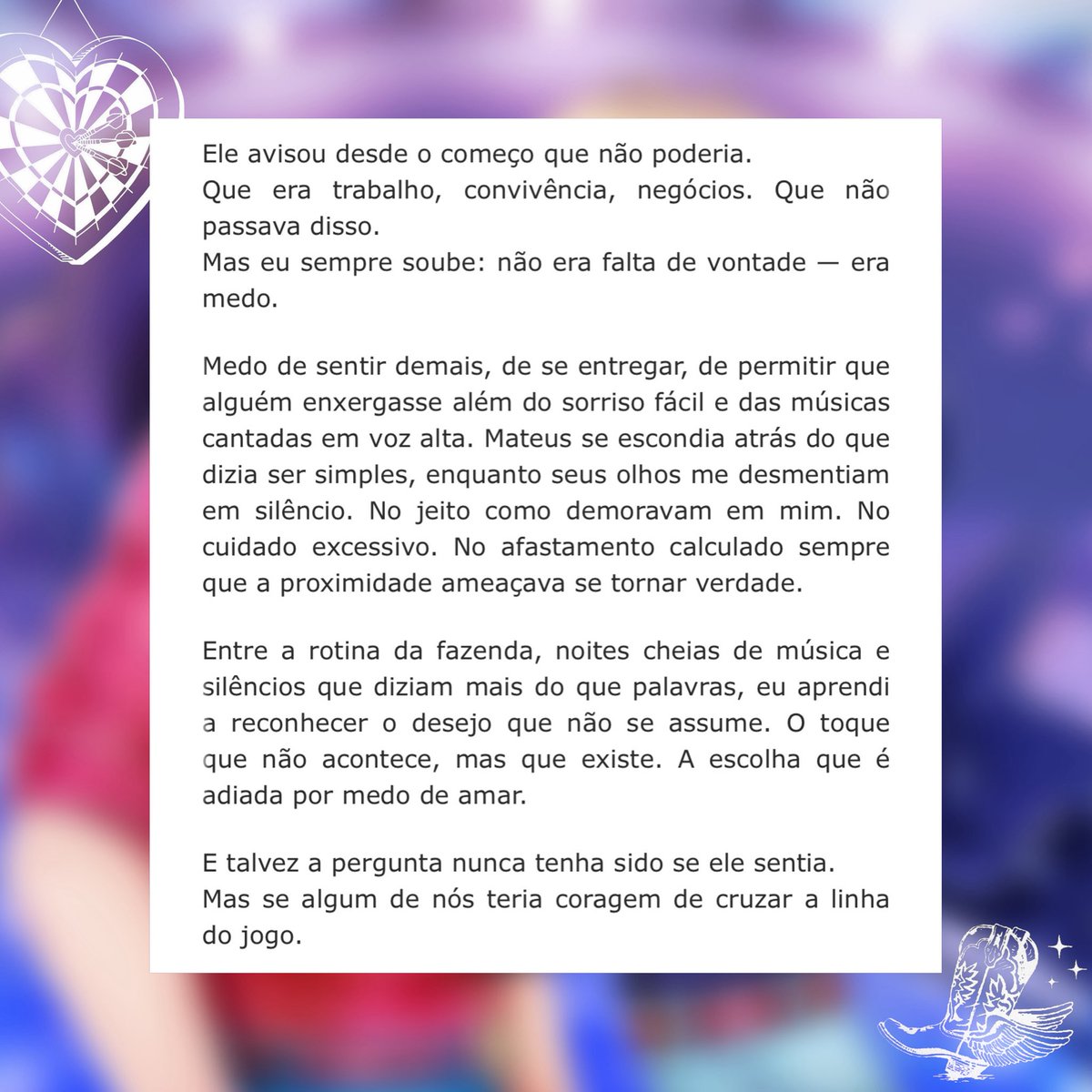 highlvdy's tweet image. Essa é pra todas as Mateusetes que cansaram de sofrer pelo agroboy e querem fazer ele provar do próprio veneno. Venham ler Coração Cigano! archiveofourown.org/works/77335801