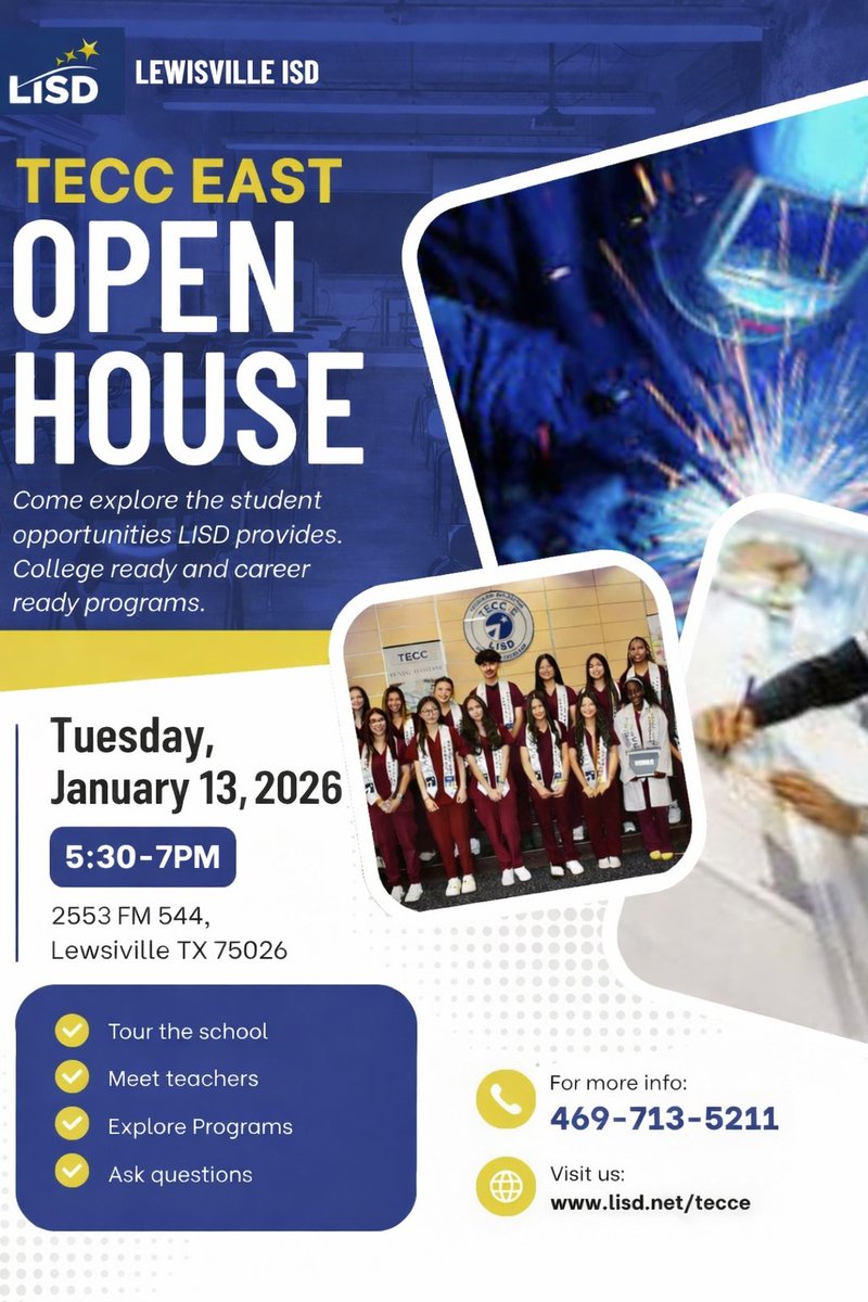 Join us for TECC East Open House! Tuesday, January 13th from 5:30-7pm. Come and go as you please and explore all we have to offer!