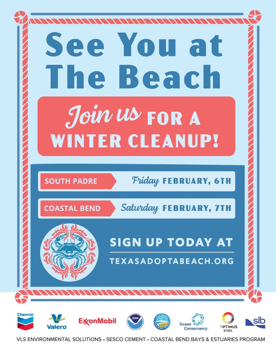 Beautify the beach with the help of Adopt-a-Beach!

Date: Friday, February 6, from 8:30 AM - 12:00 PM
Location: Beach Access #8 White Cap Circle between East Swordfish St. and East Red Snapper St.

Use this link to sign up for free! tinyurl.com/AABSPI020626