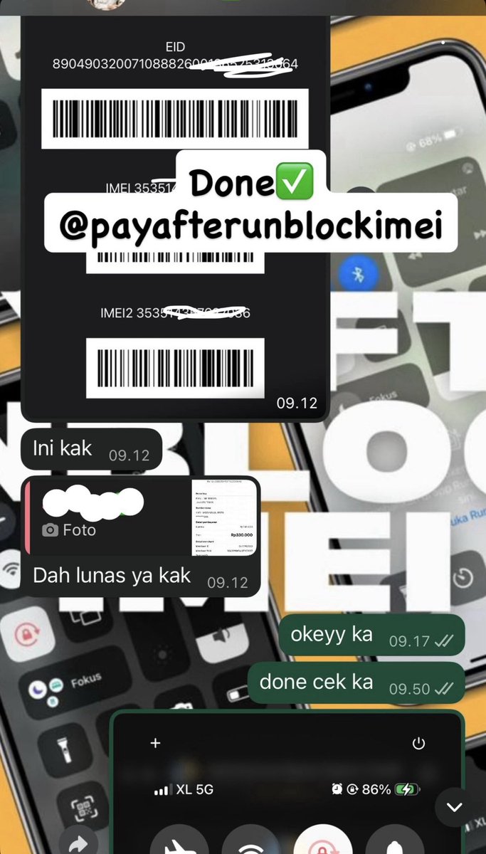 PAUIIMEI's tweet image. open gais jasa unblock unlock imei amanah bergaransi bukan unlock imei abal” ya gais
wa me👌
wa.me/+6289525392822