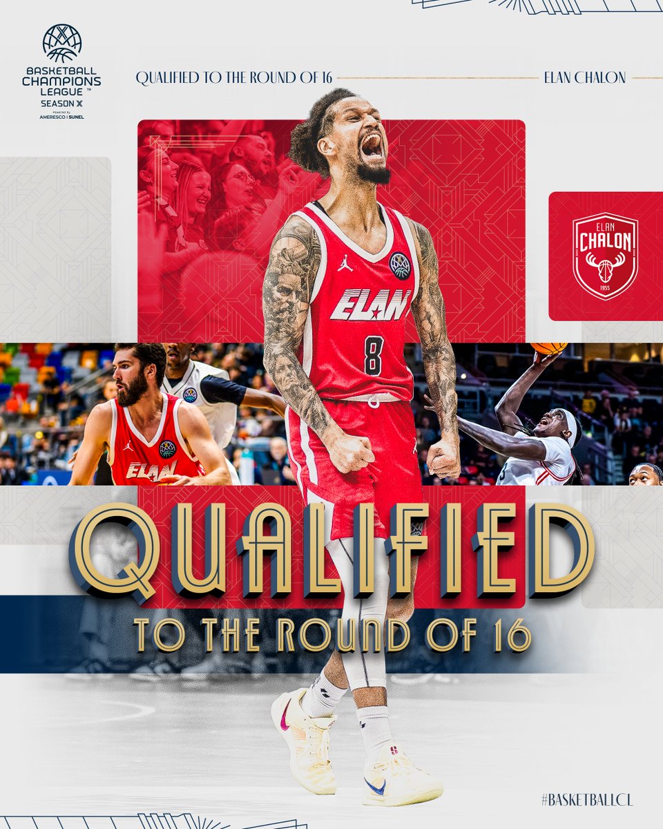 BasketballCL's tweet image. From the Qualifying Round Tournament to Round of 16... and beyond? Elan Chalon continuing their incredible run, they join Joventut Badalona and Unicaja in Group K ❤️‍🔥

#BasketballCL