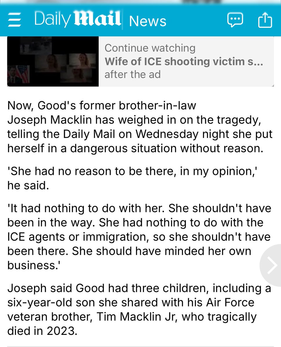 Her own family is condemning her actions.