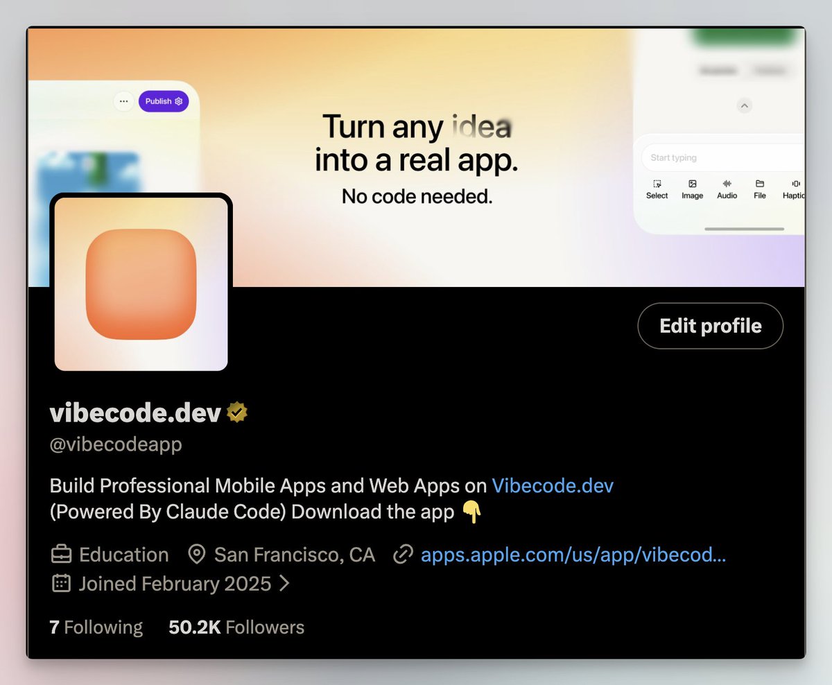 vibecode.dev tweet media