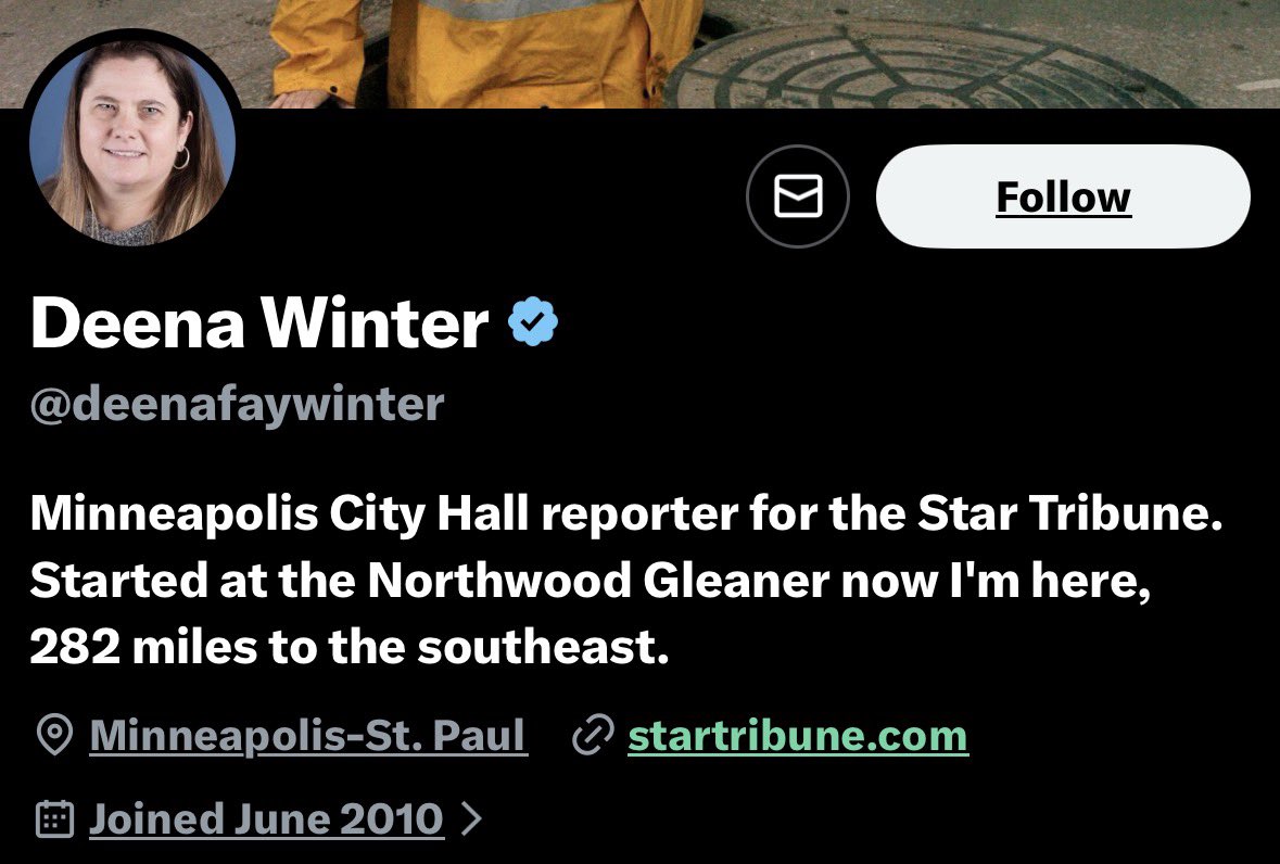 ginamilan_'s tweet image. Deena Winter of the Minnesota Star Tribune just doxxed the federal agent involved in yesterday’s ICE shooting.

Absolutely reckless, disgusting, and dangerous. 

@elonmusk should ban her account immediately.