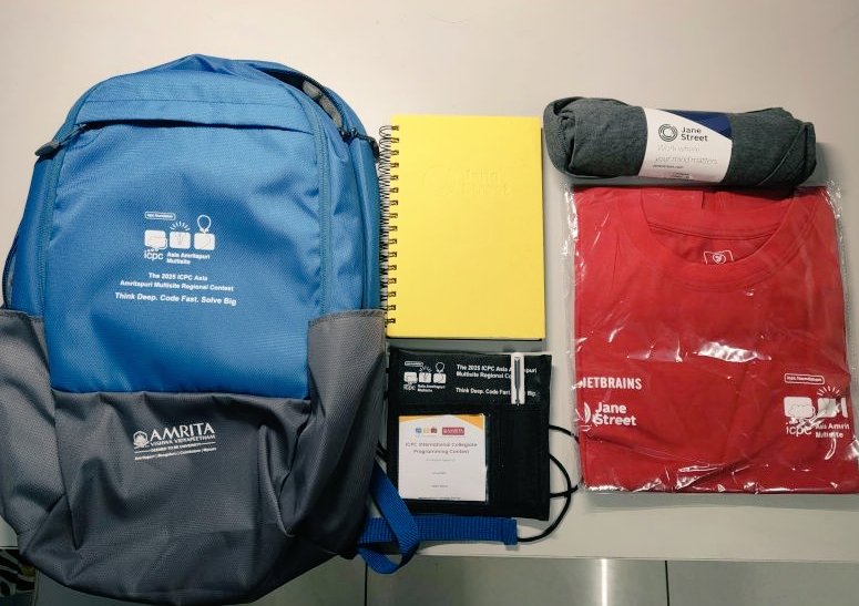 abhiswant's tweet photo. Represented IIIT Agartala at the ICPC Amritapuri Regional Contest with team TLE.exe 🤝
5 hours of focused problem solving, discussion, and debugging.
Solved 3 problems, narrowly missing the next.
Clear takeaways and strong motivation to improve. 💻🔥
#ICPC #CP #TeamWork https://t.co/B2K47IvX4v