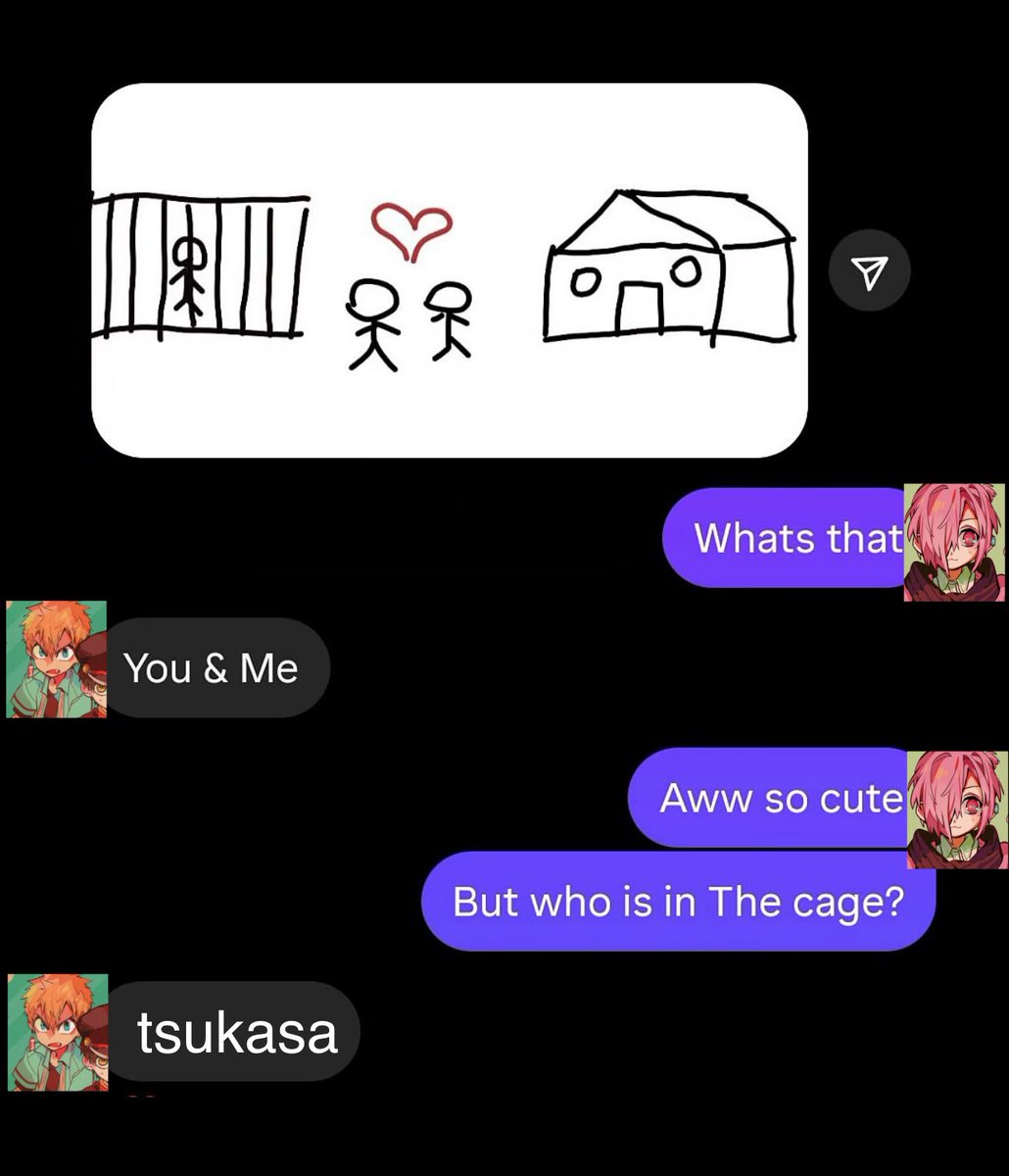 mitsucolakou's tweet image. mitsuba would realistically tell him to shut the fuck up and block his number but whatever i had an idea 🥹