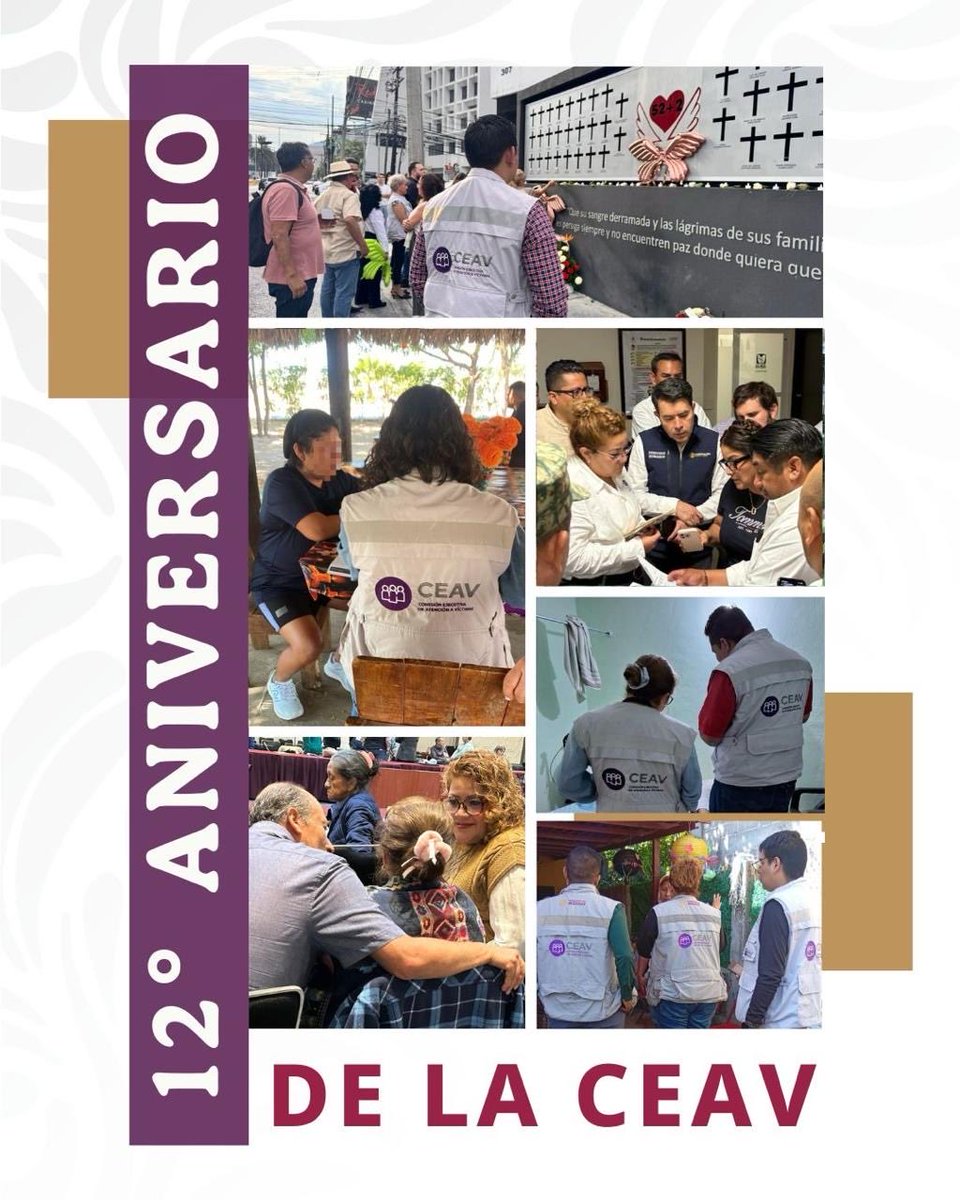 arturomedinap's tweet image. Un día como hoy, hace 12 años, inició la labor de la @CEAVmex, una institución clave para la atención integral, el acompañamiento y la garantía de los derechos de las víctimas en todo el país.

En su aniversario, reconocemos a todas las personas que hacen funcionar esta noble…