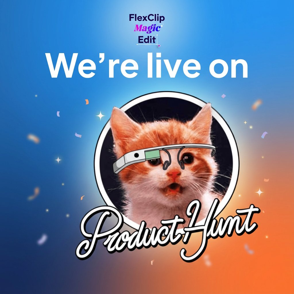 CandyRorae's tweet photo. Hey! 👋

We just launched FlexClip Magic Edit on Product Hunt.

An AI-powered way to create videos faster without sacrificing control ✨

• Auto Edit: AI trims, arranges, and adds music automatically
• AI Recreate: Turn templates + media into fresh videos in seconds
• Full editor access for fine-tuning anytime

Link: https://t.co/NUg2xKB1QG

Your engagement means the world to us. 🫶