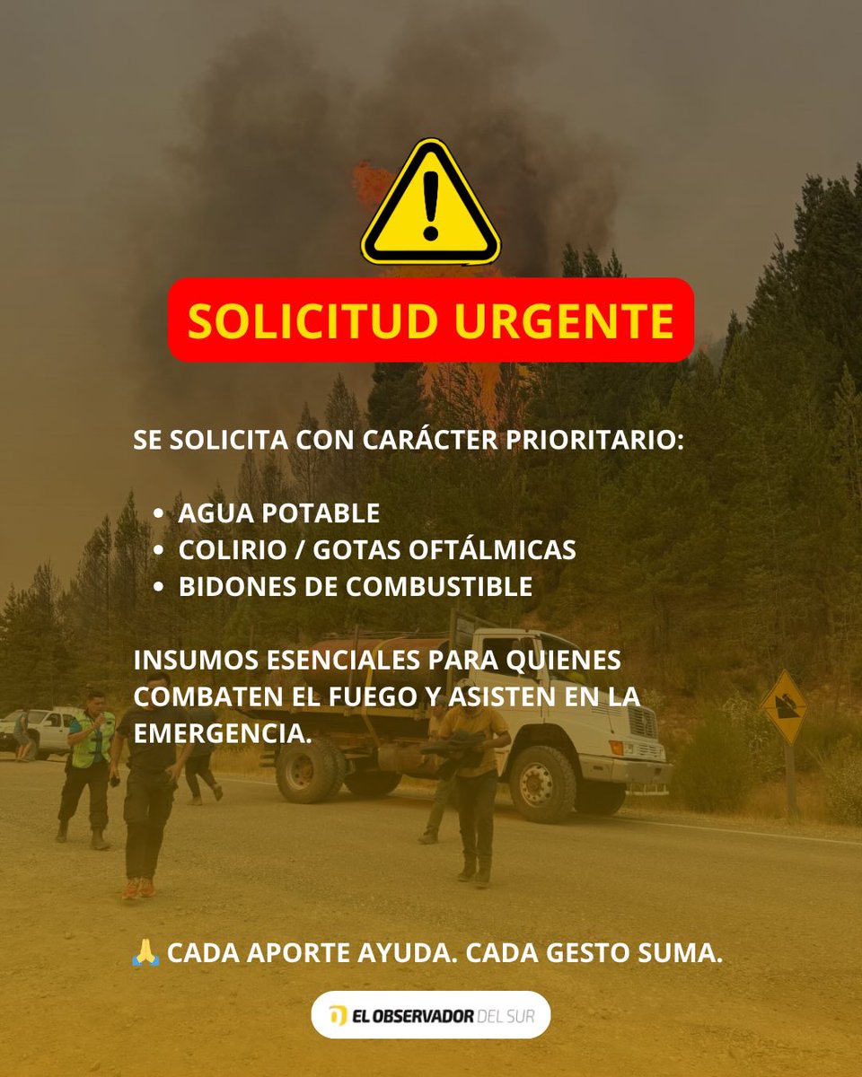 <a href="/CroArg/">.</a> Tal vez vos puedas dar visibilidad a esto, Croa. Hoy estan todos en otra, y los bomberos precisan ayuda