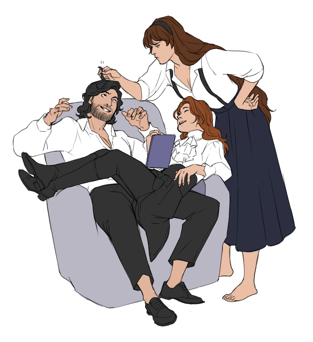 _kaciart's tweet image. "Is that a grey hair?"
#Expedition33 
#ClairObscurExpedition33 
#dessendresiblings