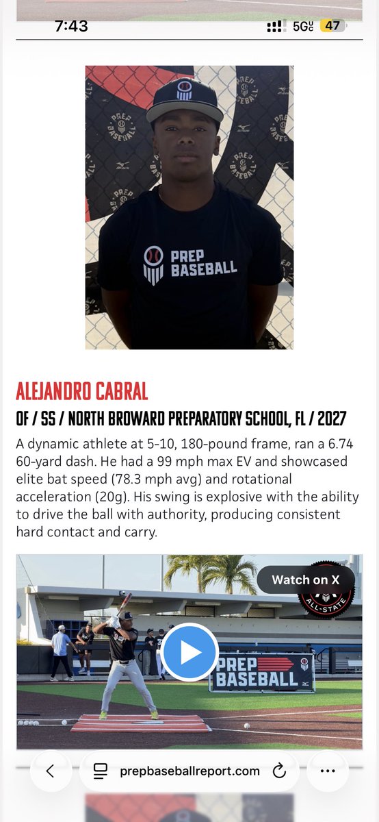 Thank you PBR for the write up.
<a href="/MaTaylor24/">Matt Taylor</a> <a href="/treyyunger/">Trey Yunger</a> <a href="/32JonnyA/">Jonathan Anderson</a> <a href="/Chase_Hughes11/">Chase Hughes</a> <a href="/Lopez_Baseball/">Norberto Lopez</a> <a href="/RileyCarterAMG/">Riley Carter</a> <a href="/rocco_iervasi/">Rocco Iervasi Jr.</a> <a href="/CaydenHatcherFL/">Cayden Hatcher</a> <a href="/PrepBaseballFL/">Prep Baseball Florida</a>