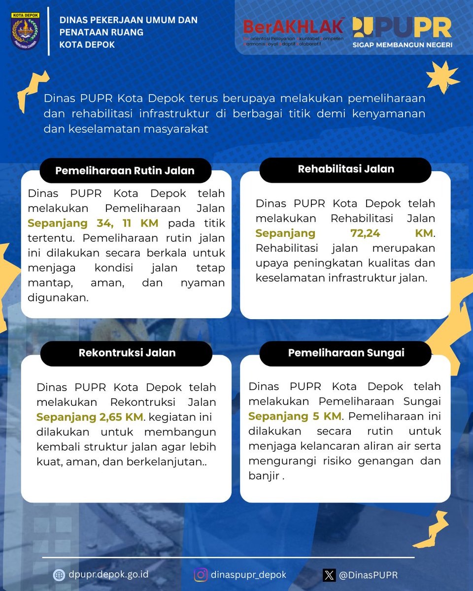 Bersama Depok Maju, mari kita jaga dan wujudkan Kota Depok yang tertata, aman, dan nyaman bagi seluruh masyarakat💙✨💪🏽

cc : <a href="/bangsupians/">Supian Suri</a> <a href="/pemkotdepok/">PEMERINTAH KOTA DEPOK | #AyoPakaiMasker</a>