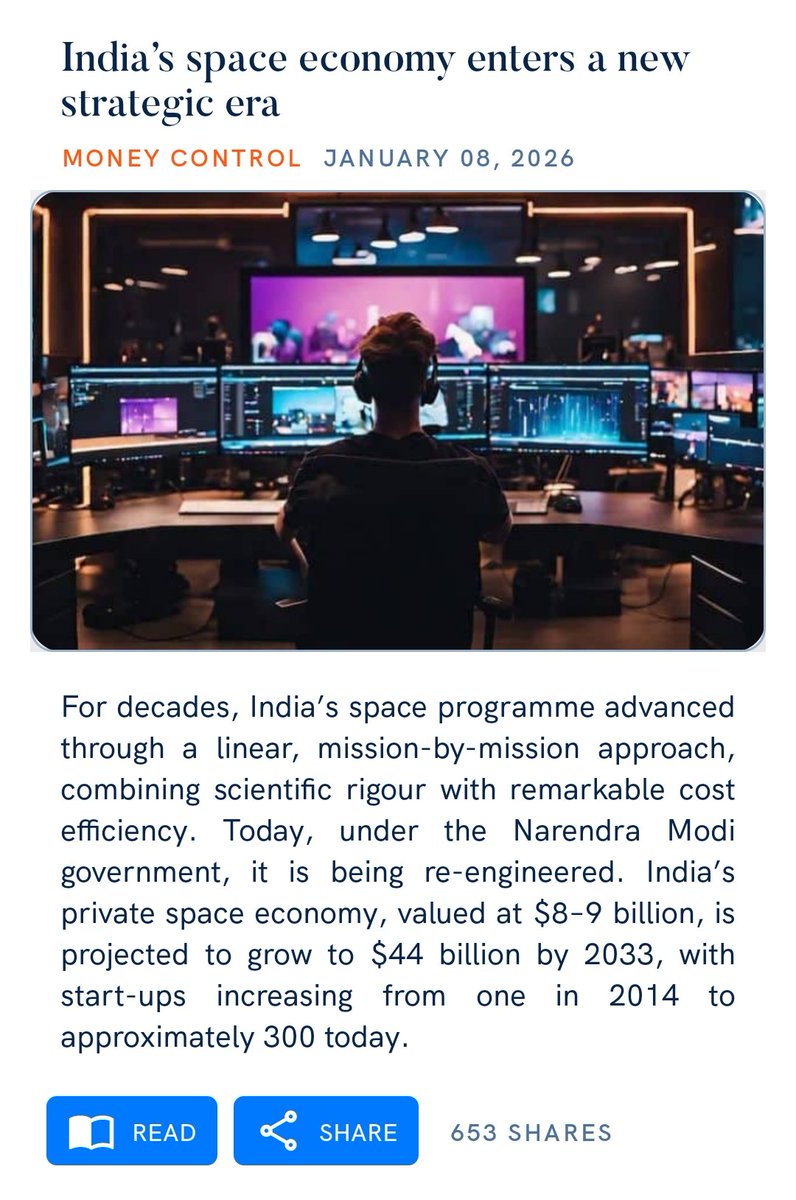 India’s space economy enters a new strategic era
moneycontrol.com/news/opinion/i…

via NaMo App