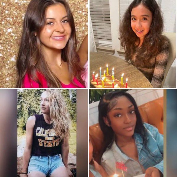 JarmonAndy's tweet image. Four beautiful young women that were murdered by your illegals!