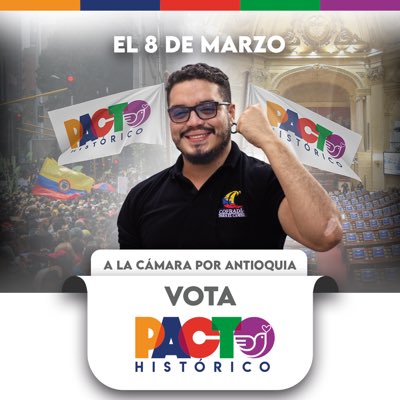ESTE 8 MARZO EL PUEBLO VOTA PUEBLO. Marcamos la casilla del Pacto Histórico en la lista cerrada a la Cámara en Antioquia. #NuevaFotoDePerfil

El 26 de octubre obtuve 41.612 votos que me dan la oportunidad y responsabilidad de hoy encabezar esa lista en el <a href="/PactoCol/">Pacto Histórico Oficial</a>.

Perdónenme