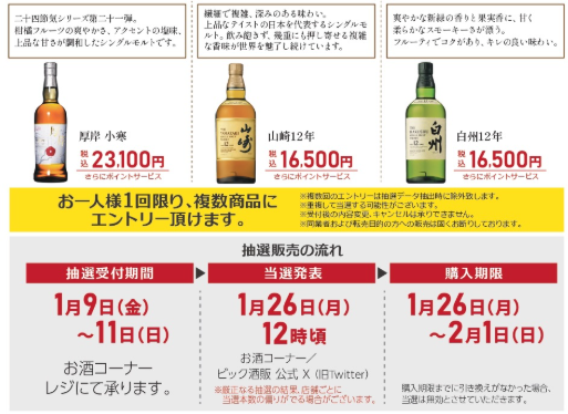 山崎12年【ビックカメラ店頭にて #ウイスキー 抽選開始❗️】山崎12年