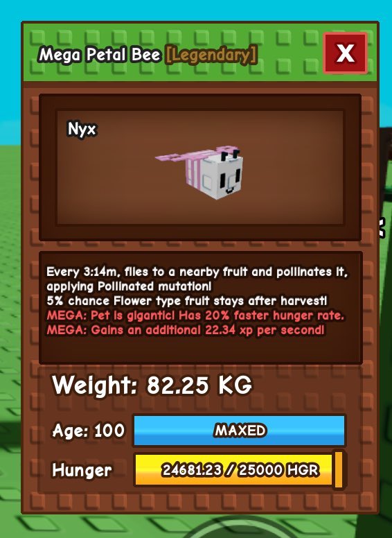 ashesells's tweet photo. wts lfb fs grow a garden ww gag roblox

for sale only !!
mega titanic petal bee
max kg: 82.25kg

quote ur own price 
will get the highest bid
atg if ever if ft with colossal peacock + add 😛 https://t.co/KvkCyegR3y