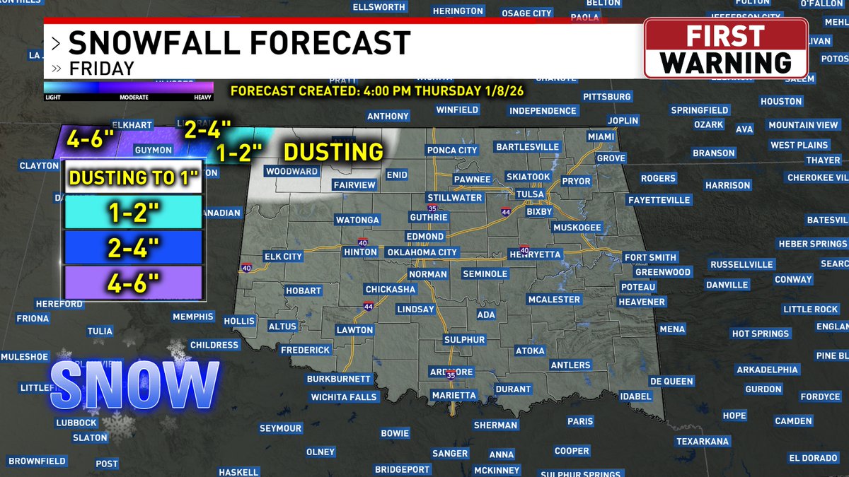 Wintry mix Friday for Northwest Oklahoma