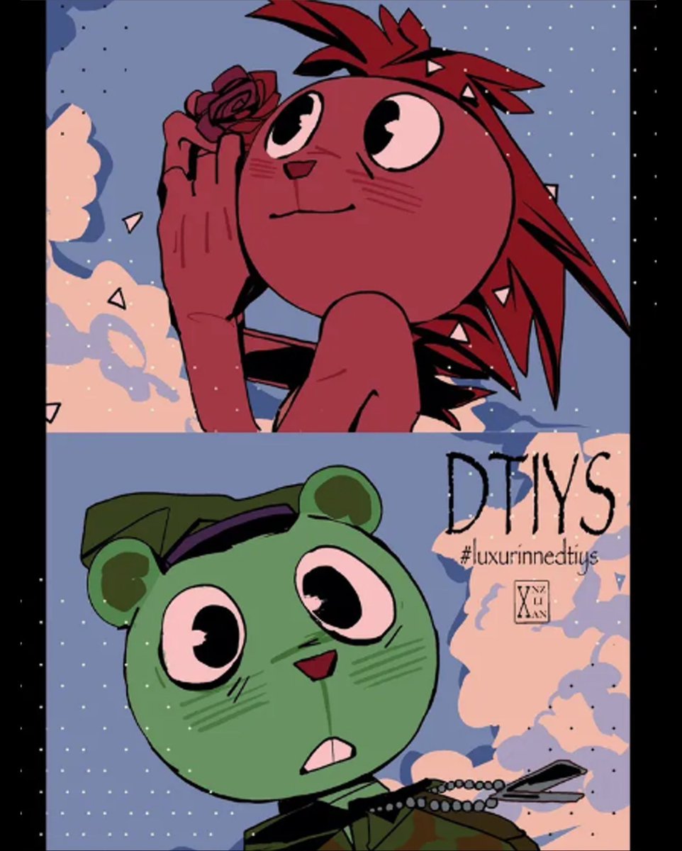 DTIYS by luxurinne on ig
☁️ 
#happytreefriends #htf #flippyxflaky