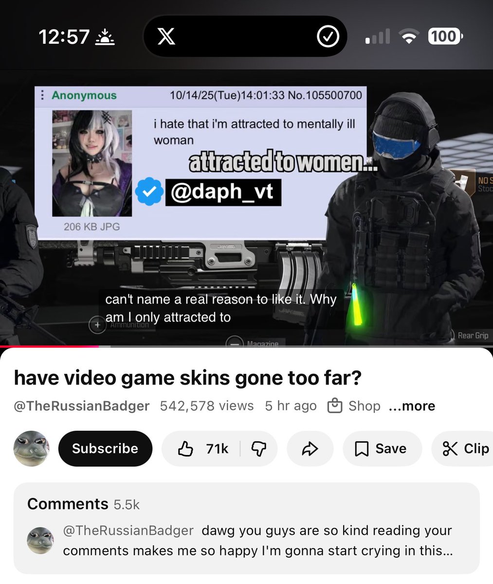 daph_vt's tweet image. I was in a russianbadger video  ?? 😭 that’s so random