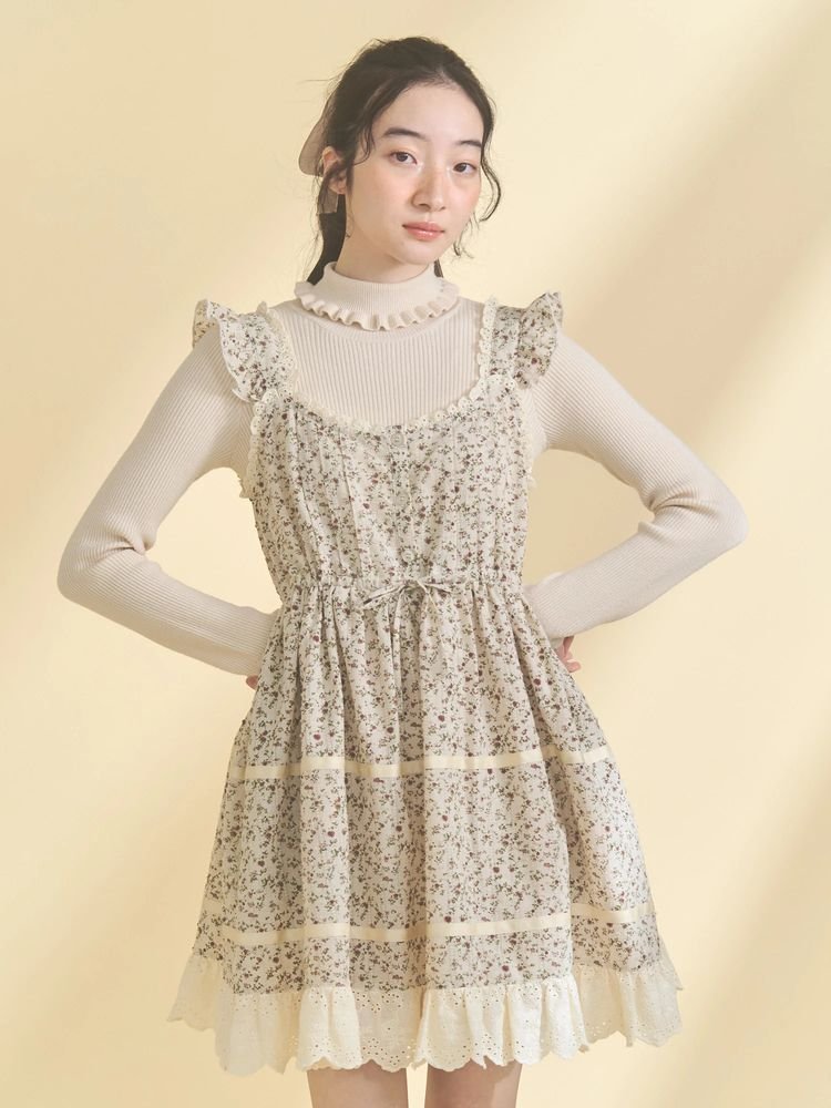 ݁₊ ⊹ petit flowerフレアミニワンピース ⊹ ₊ ݁. インナー次第で