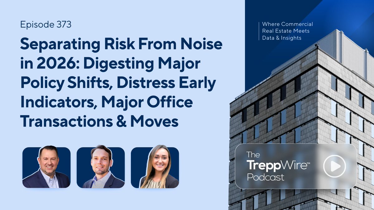 🎙️ In this week’s TreppWire Podcast, we kick off 2026’s first full trading week with the headlines shaping CRE & housing: from policy shifts and mortgage demand to early signs of CRE stress and the first major deals of the year. This episode is sponsored by Spinoso Real Estate Group. Tune in: