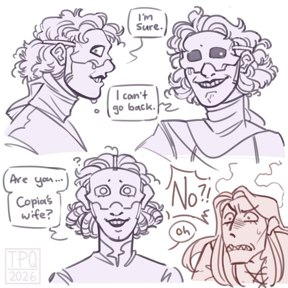 flyinlaboratory's tweet image. Chapter 14 of my fanfic 'Your Infernal Majesties' is out on Ao3! It's called 'Perpetua' I wonder who could possibly appear in it. The link's in my bio if ya wanna give it a read :} #thebandghost