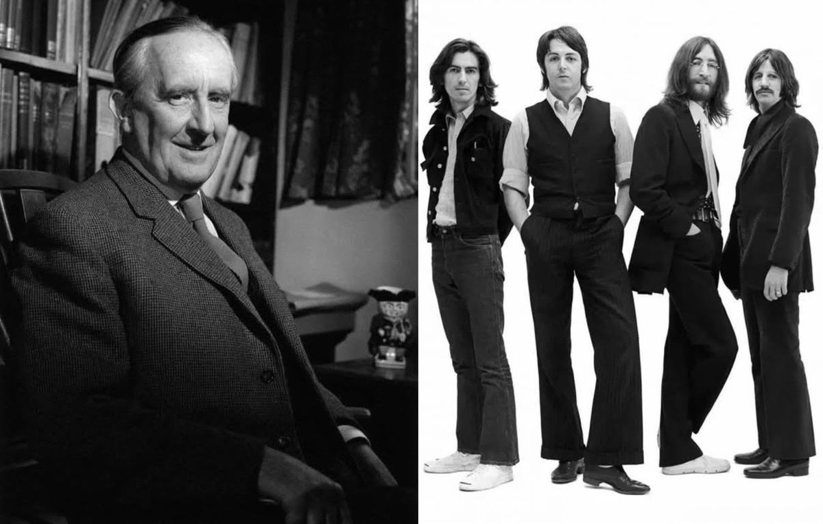 historyinmemes's tweet image. J.R.R. Tolkien famously turned down the Beatles: in the late 1960s, the band pitched a Lord of the Rings film starring themselves and directed by Stanley Kubrick, but Tolkien ultimately refused to grant them the rights to his epic.