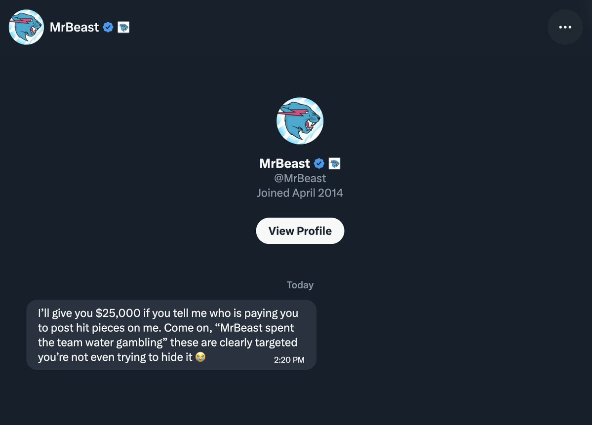 Looks like I made it into MrBeast’s next video 😭
