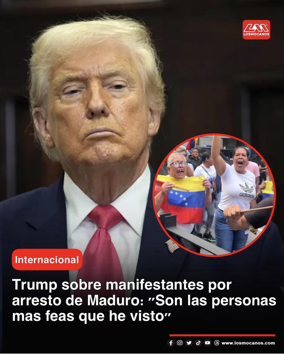 Dice Trump que son feos y punto.😂