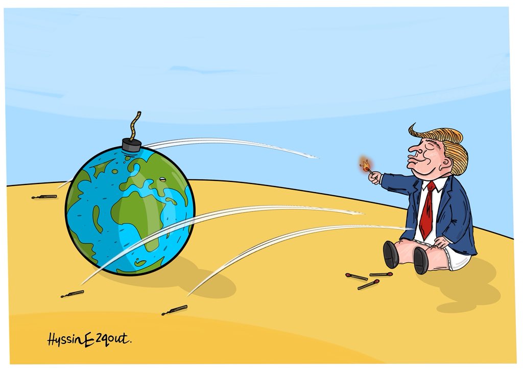 ZqwtHsyn's tweet photo. هذا المجنون سيفجّر العالم يومًا ..
This madman will blow up the world one day.
"
"
"
#Gaza #GazaUnderAttack #SaveGaza #StandWithGaza #ArtForGaza https://t.co/KYRHmtJcms