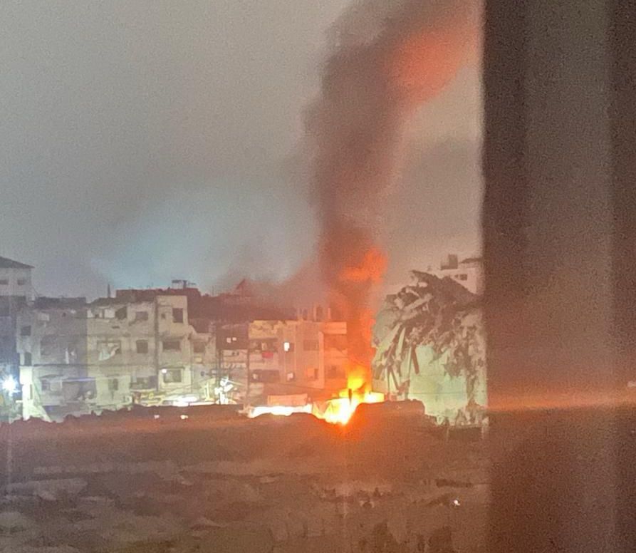 IhabHassane's tweet photo. 15 Palestinians were killed in Gaza today by Israeli airstrikes, including 5 children.

There is no ceasefire in Gaza. The genocide continues.

The photo below, taken in Gaza an hour ago, shows an Israeli airstrike that killed two people. https://t.co/IV5QL7iUr0
