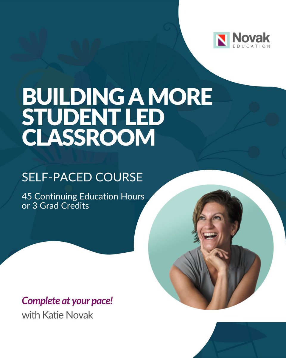 NovakEducation's tweet photo. Start the year with learning that sticks! 🧵👇

Our new course lineup is here to help you meet classroom challenges with confidence. 

Earn CE hours or 3 Grad Credits! 🎓
Explore &amp; Enroll: https://t.co/tvbLJBFjKX https://t.co/GxYhm23VaE