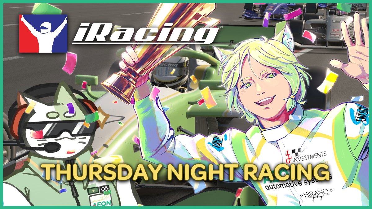 Back on track! Took a break from iRacing to bring you holiday cheer, but now we go again in the new year 💚✨ Let's do a little racing and maybe talk about the F1 season ahead~

8pm ET / 5pm PT - on Twitch
