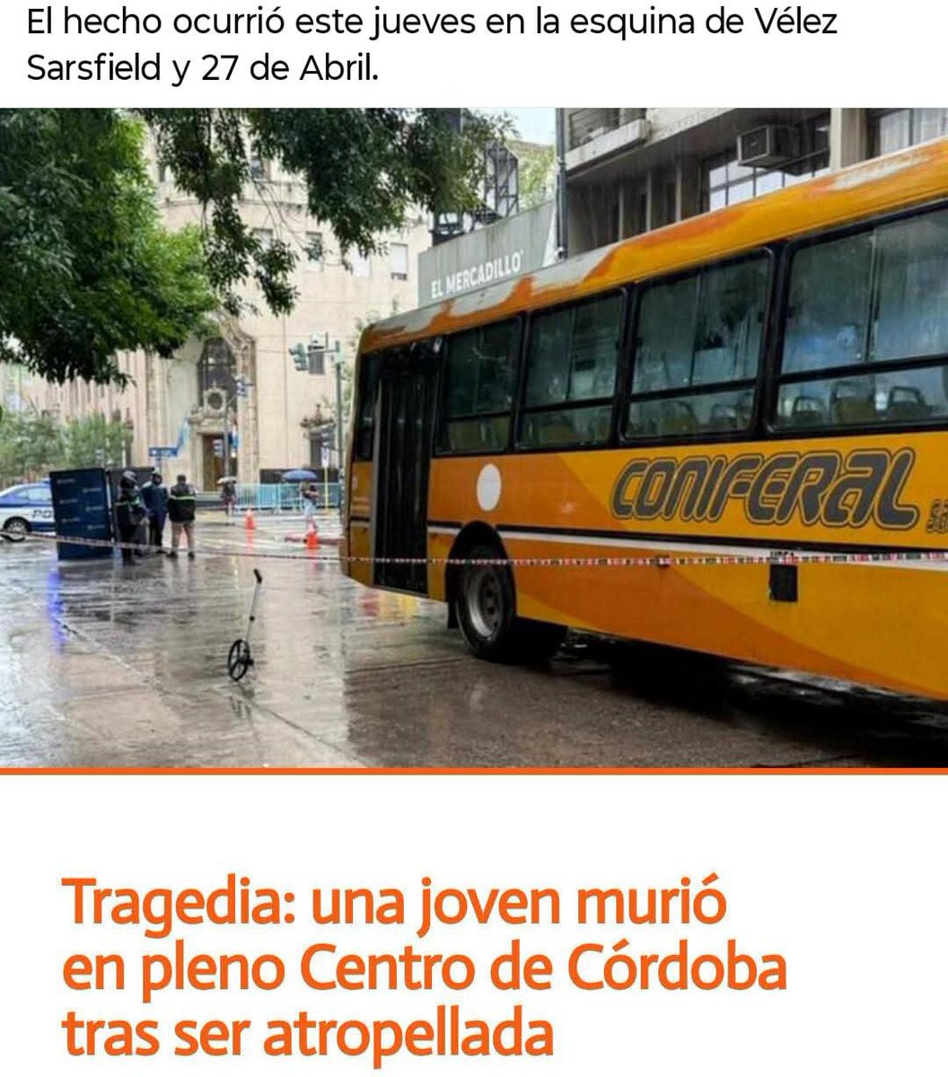 Lamento la pérdida de esta joven mujer Sr intendente hay que ocuparse y preocuparse sobre la importancia de respetar normas de tránsito y cuidar la vida de todos los usuarios de la vía pública,para reducir y prevenir la siniestralidad vial en nuestra ciudad,más control y gestión