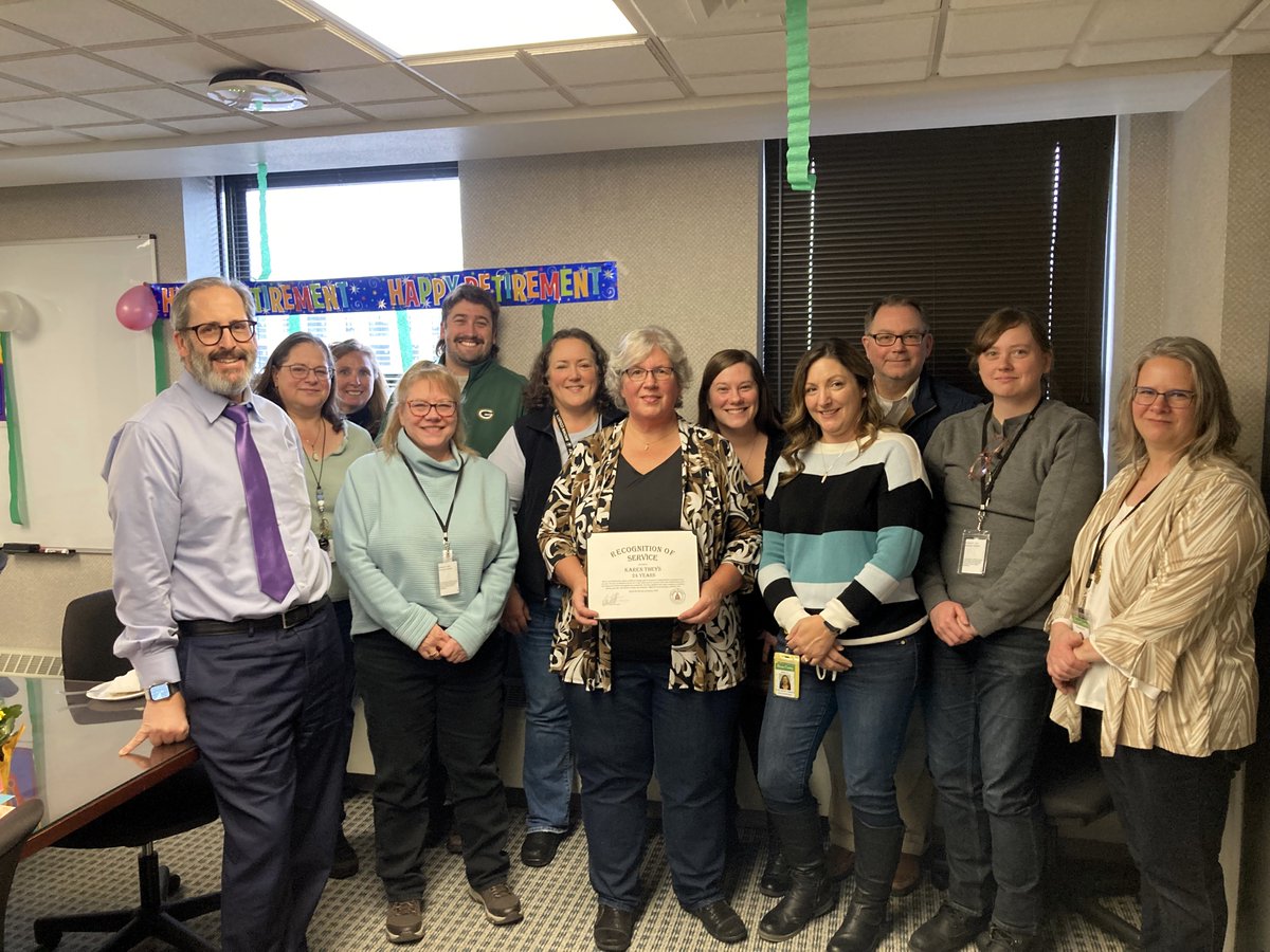 #Congratulations to Karen Theys for her 24 years of service with Brown County Administration! Karen has been an excellent, important &amp; dedicated employee as a clerk typist &amp; account clerk, all while displaying the utmost employee excellence! #thankyou you for your #PublicService!
