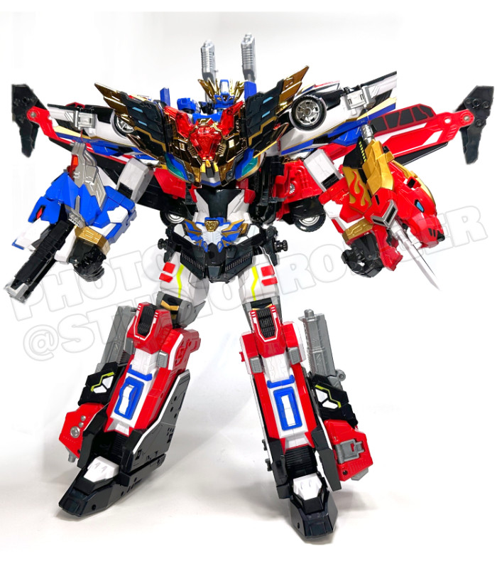 メタルカードボットW・グランブルーレオン。ブルーコップWとブレイオン