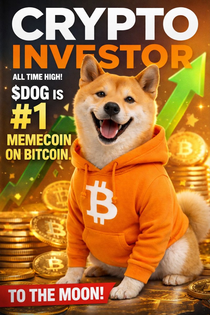 The best thing you can do this year is to buy the #1 Memecoin on Bitcoin -  $DOG 🐕🫵