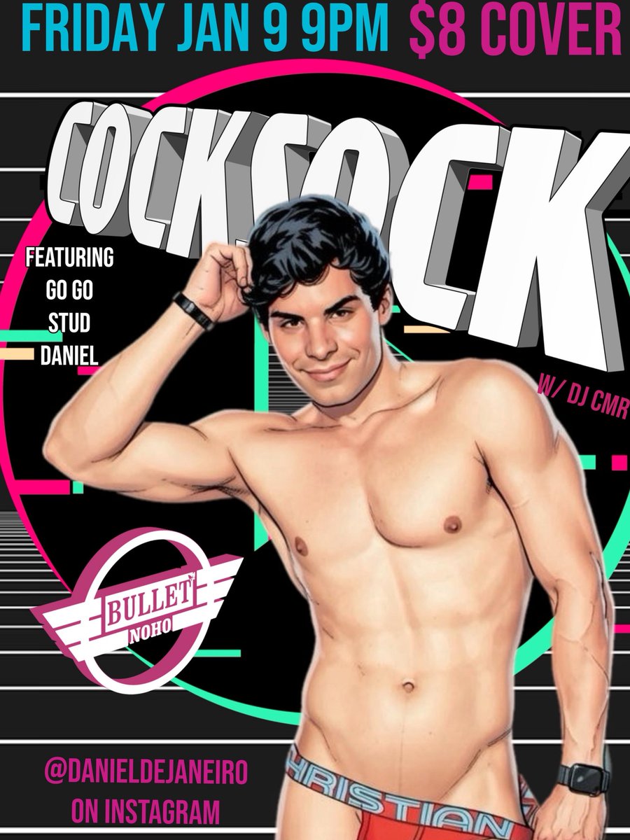 CocksockLA's tweet image. Friday Jan 9th • 9PM
10522 Burbank Blvd Noho, ca 91601
Slide into sweat, swagger &amp;amp; shameless fun!
DJ CMR drops filthy beats. Hot go-go boys serve eye candy &amp;amp; trouble.
Loud music
Free socks
TC Benefit
$8 cover. Arrive early. Come hungry? Leave happy. @TheBulletbar  #gaylosangeles
