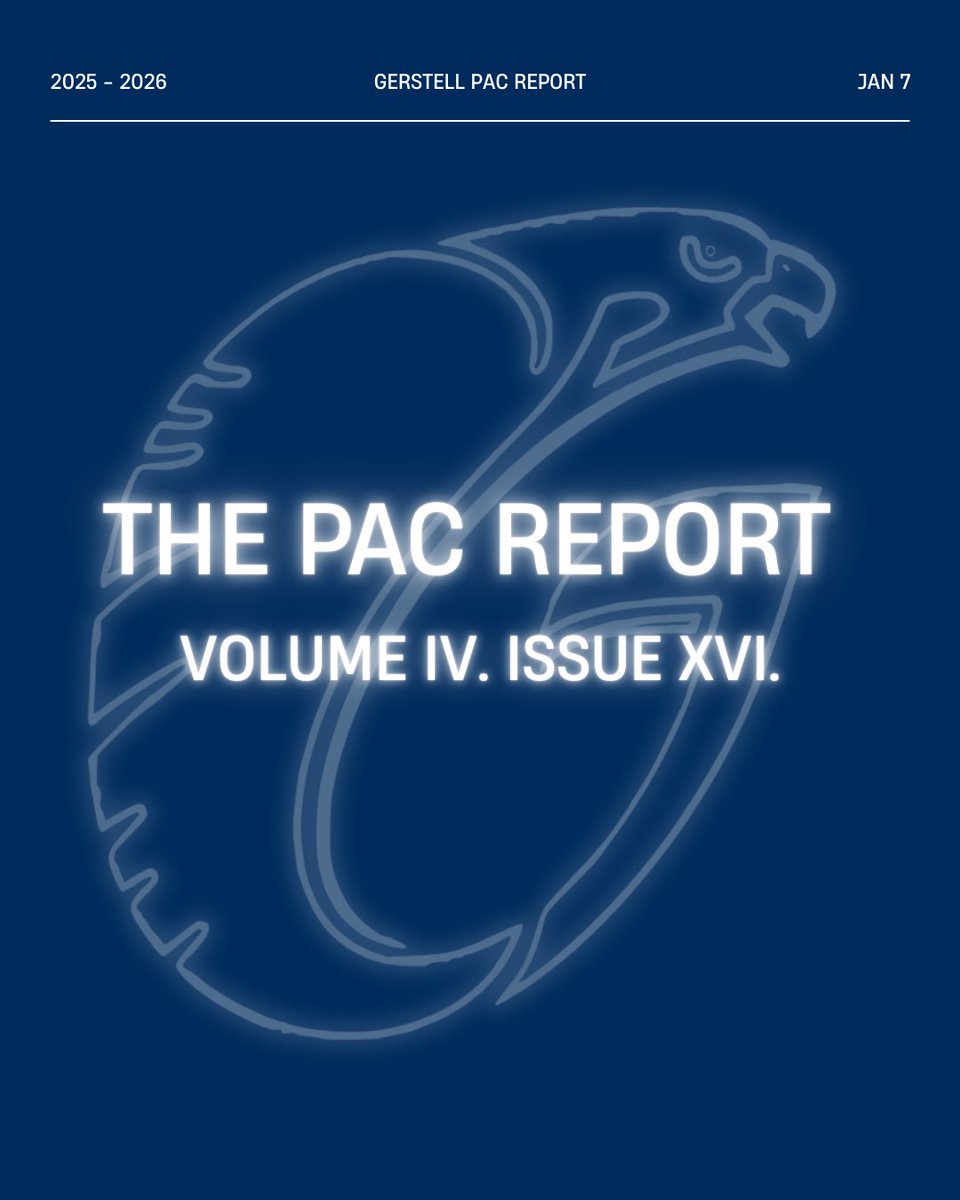 gerstellfalcons's tweet photo. The PAC Report | 01.07.26

#PacReport #GerstellFalcons #FalconPride https://t.co/TJegykFXtR