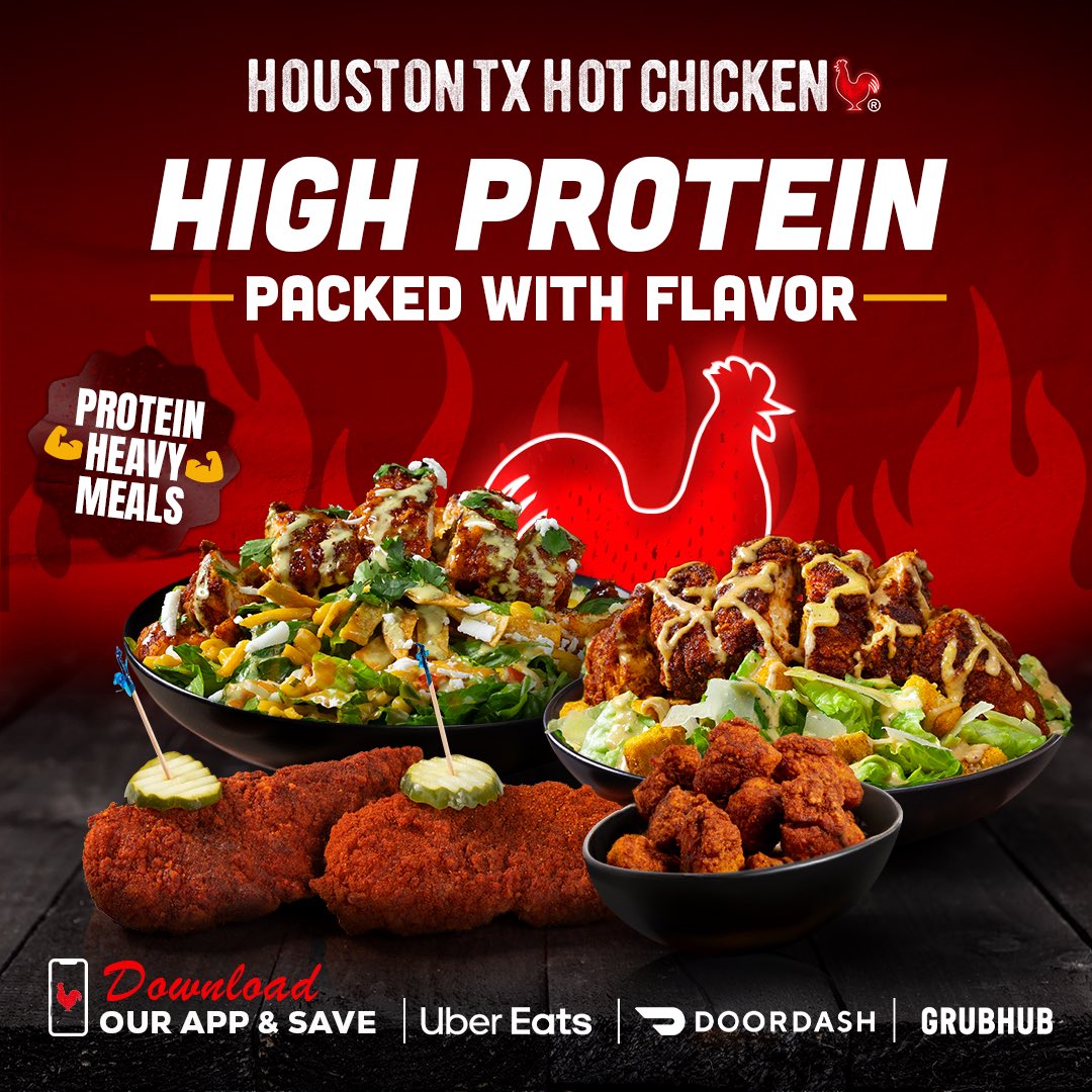 hhchotchicken's tweet image. Hit your protein goals at HHC! 💪
No fake fillers, just real flavor! #hhc #hotchicken #foodie