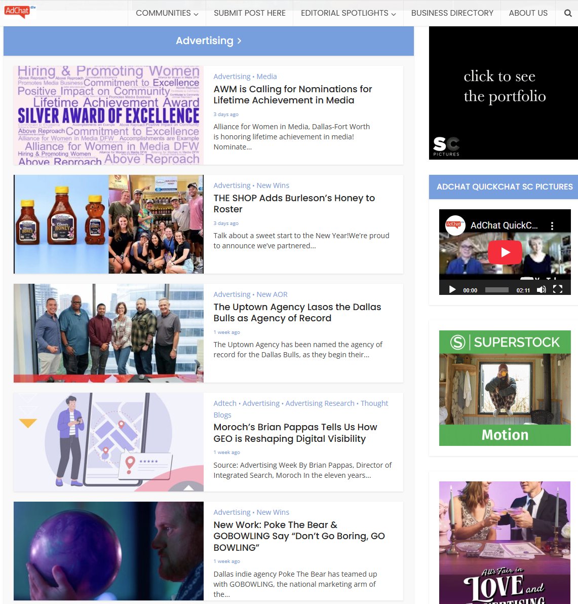 Thrilled to see my article on Generative Engine Optimization featured on the home page of Ad Chat DFW!