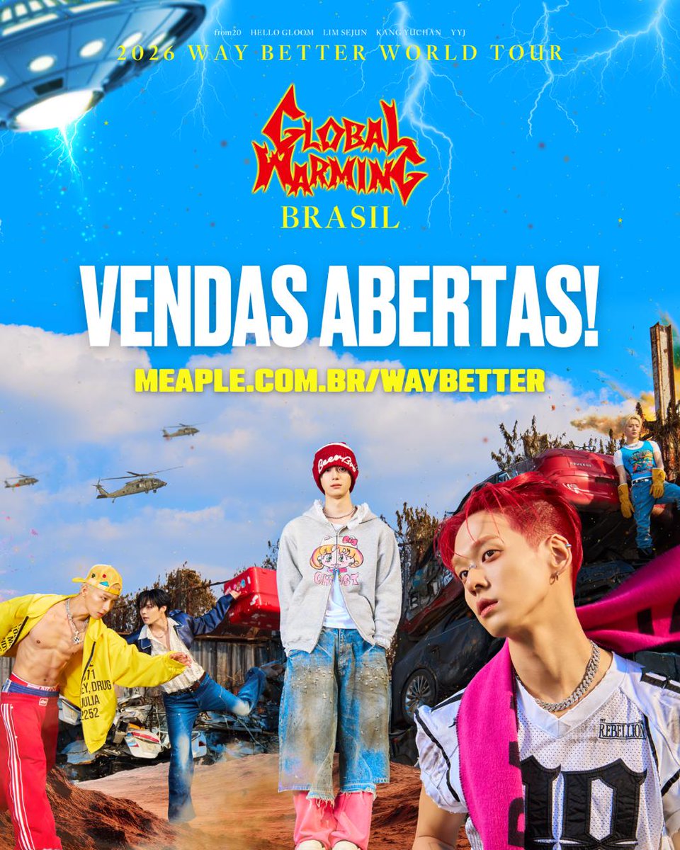 kbeat_enter's tweet image. É meus amores, chegou a hora de esquentar! 🔥
Ingressos da 2026 GLOBAL WARMING TOUR já à venda
meaple.com.br/waybetter

⚠️ BH &amp;amp; Rio
Vendas reagendadas: 10/01 às 18h

⚠️ Curitiba
Data em local especial 👀
Fica fora dessa primeira venda. Infos em breve.