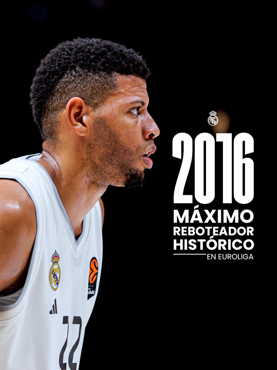 RMBaloncesto's tweet photo. 🙌 ¡@waltertavares22 se convierte en el máximo reboteador histórico de la @EuroLeague! 
🧲 2.016 rebotes https://t.co/jOCOU2IRB1